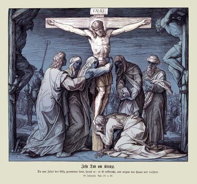 Jesu død på korset, Johannesevangeliet av Julius Schnorr von Carolsfeld