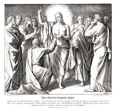 Tviler på Thomas, Johannesevangeliet av Julius Schnorr von Carolsfeld