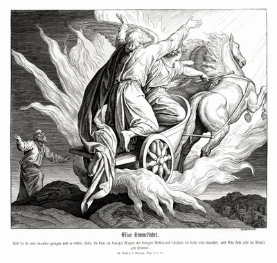 Elias himmelfart, 2. Kongebok av Julius Schnorr von Carolsfeld