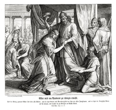 Esther er gjort til dronning, Esther av Julius Schnorr von Carolsfeld