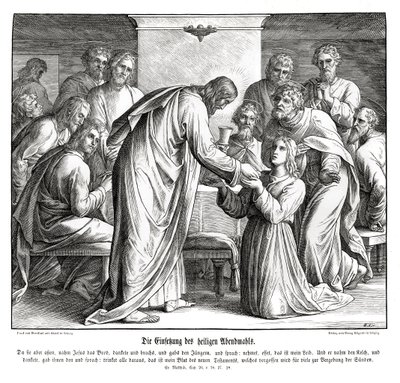 Eukaristien, Matteusevangeliet av Julius Schnorr von Carolsfeld