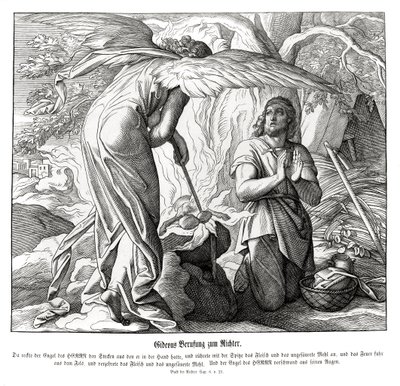 Gideon is called as a judge, Judges av Julius Schnorr von Carolsfeld