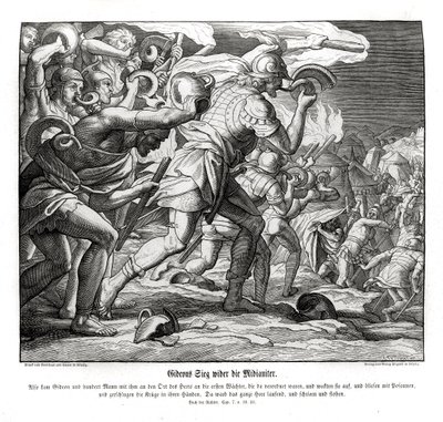Gideons seier mot midjanittene, dommere av Julius Schnorr von Carolsfeld