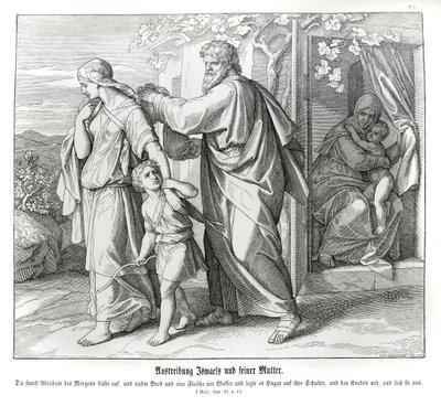Hagar and Ishmael are sent away, Genesis av Julius Schnorr von Carolsfeld