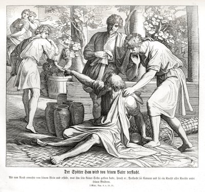 Ham ser farens nakenhet, 1. Mosebok av Julius Schnorr von Carolsfeld