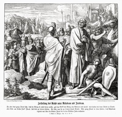 Jeroboam og Rehabeam av Julius Schnorr von Carolsfeld