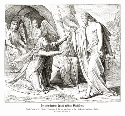 Jesus viser seg for Maria Magdalena, Johannesevangeliet av Julius Schnorr von Carolsfeld