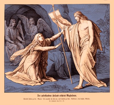 Jesus viser seg for Maria Magdalena, Johannesevangeliet av Julius Schnorr von Carolsfeld