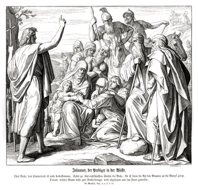 Døperen Johannes, Matteusevangeliet av Julius Schnorr von Carolsfeld