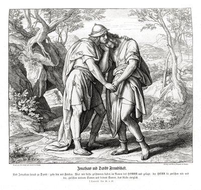 Jonathan og Davids vennskap av Julius Schnorr von Carolsfeld