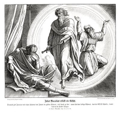 Makkabeeren Judas mottar et gyldent sverd av Julius Schnorr von Carolsfeld