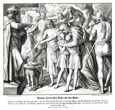 Martyrdøden til de syv sønnene, 2 makkabeere av Julius Schnorr von Carolsfeld