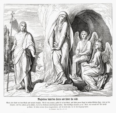Maria Magdalena ved Jesu grav, Johannesevangeliet av Julius Schnorr von Carolsfeld