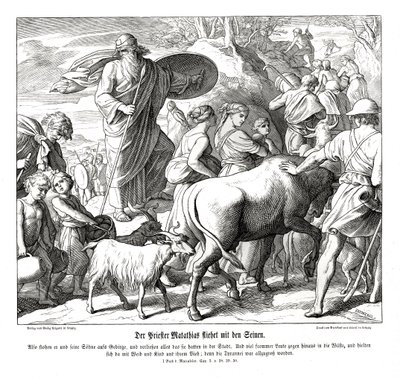 Mattatias og sønnene hans flykter fra byen av Julius Schnorr von Carolsfeld
