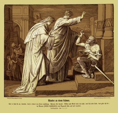 Mirakel av den lamme mannen, Apostlenes gjerninger av Julius Schnorr von Carolsfeld