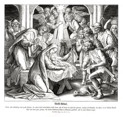 Nativity, Gospel of Luke av Julius Schnorr von Carolsfeld