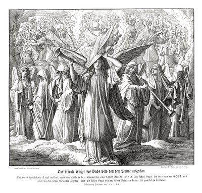Åpning av det syvende segl ved Lammet, Åpenbaring av Julius Schnorr von Carolsfeld