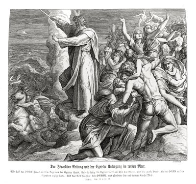 Delning av Rødehavet, Exodus av Julius Schnorr von Carolsfeld
