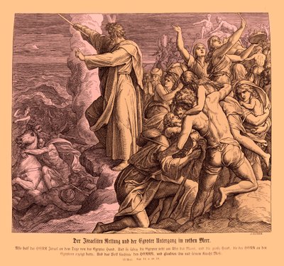 Delning av Rødehavet, Exodus av Julius Schnorr von Carolsfeld