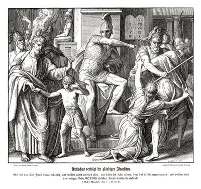 Forfølgelse av israelitter av Antiokus av Julius Schnorr von Carolsfeld