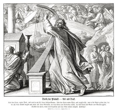 Psalms - praise and thanks av Julius Schnorr von Carolsfeld