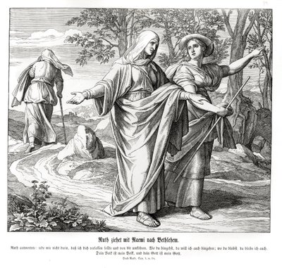 Rut drar med Noomi til Betlehem, Ruth av Julius Schnorr von Carolsfeld