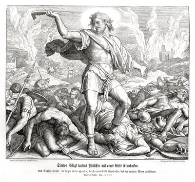Samson dreper tusen filister, dommere av Julius Schnorr von Carolsfeld