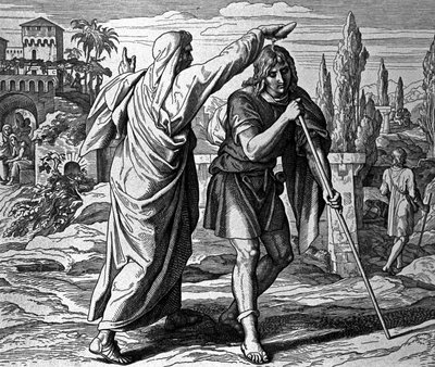 Samuel salver Saul til Israels konge av Julius Schnorr von Carolsfeld