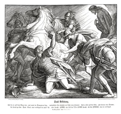 Saulus på veien til Damaskus, Apostlenes gjerninger av Julius Schnorr von Carolsfeld