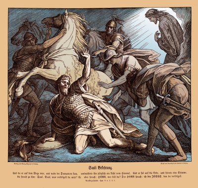 Saul on the road to Damascus, Acts of the Apostles av Julius Schnorr von Carolsfeld