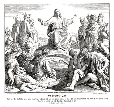 Bergprekenen, Matteusevangeliet av Julius Schnorr von Carolsfeld