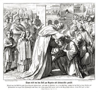 Simon is appointed high priest av Julius Schnorr von Carolsfeld