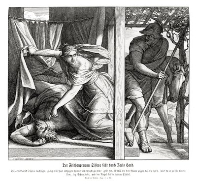 Sisera is slain by Jael, Judges av Julius Schnorr von Carolsfeld