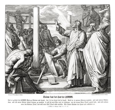 Solomon builds the house of the Lord av Julius Schnorr von Carolsfeld