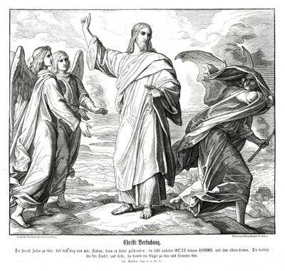 Kristi fristelse, Matteusevangeliet av Julius Schnorr von Carolsfeld