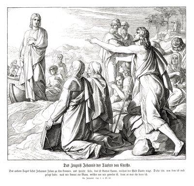 Vitnesbyrd om døperen Johannes, Johannesevangeliet av Julius Schnorr von Carolsfeld