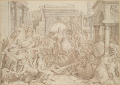 Charlemagnes inntog i Pavia, 1840. av Julius Schnorr von Carolsfeld
