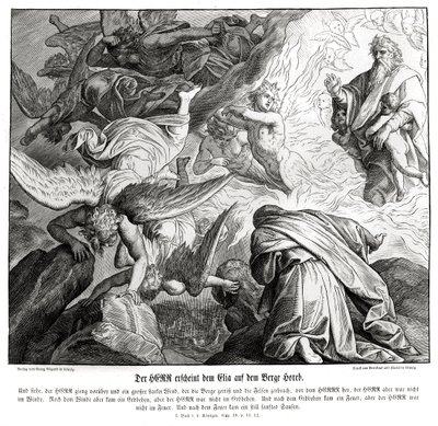 Herren viser seg for Elia på Horeb-fjellet av Julius Schnorr von Carolsfeld