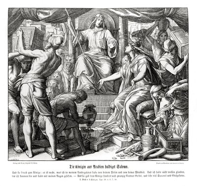 Dronningen av Saba hedrer kong Salomo av Julius Schnorr von Carolsfeld