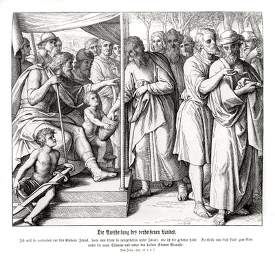 Delingen av det lovede land, Josva av Julius Schnorr von Carolsfeld