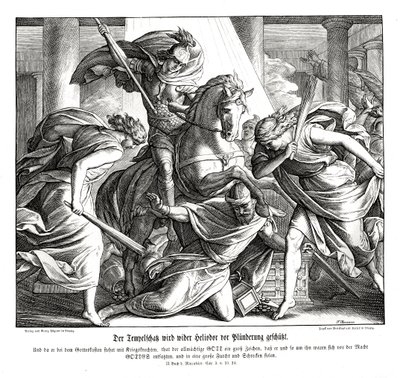 Tempelskattkammeret er beskyttet, 2 makkabeere av Julius Schnorr von Carolsfeld