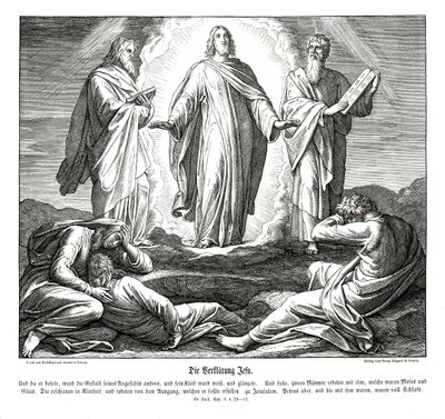 Transfiguration of Jesus, Gospel of Luke av Julius Schnorr von Carolsfeld
