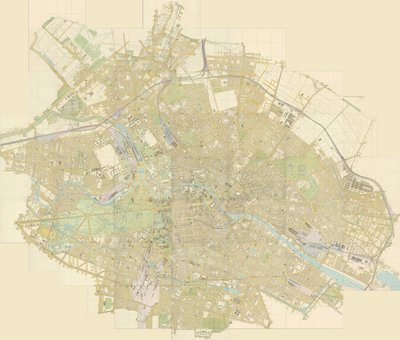 Oversiktskart over Berlin i 44 ark av Julius Straube