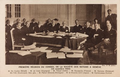 Album " Jack Bosio - War Campaign 1917-1920 ": møte i Folkeforbundets råd i Genève av Jullien F. H.