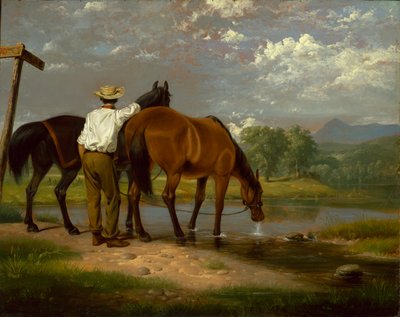 Vanning av hester av Junius Brutus Stearns