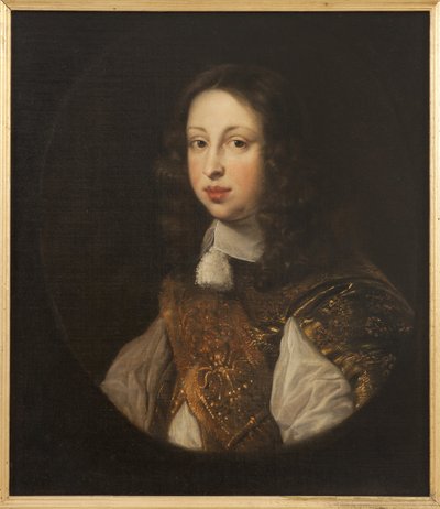 Le prince heritier Johann Georg von Schleswig Holstein Gottorp - Portrett av Johann Georg (1638-1655), arvingen til tronen i Holstein-Gottorp, av Ovens, Jurgen (Jurriaen) (1623-1678). Olje på lerret. Mål: 68x59 cm. Nasjonalmuseet Stockholm av Jürgen Ovens