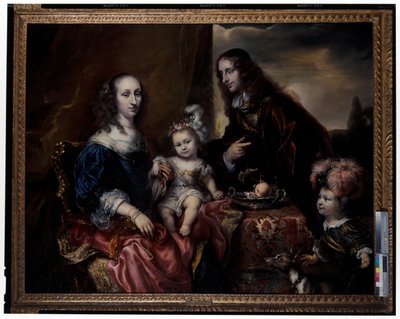 Portrett av en familie, sies å være oberst John Hutchinson og hans familie av Jürgen Ovens