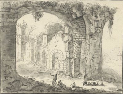 Landskap med ruin av Jurriaan Cootwijck