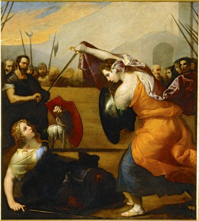 Das Duell von Isabella de Carazzi und Diambra de Pottinella von Jusepe de (1591-1652) Ribera