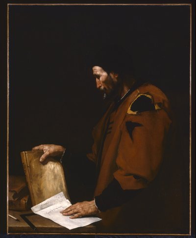 Aristoteles (olje på lerret) av Jusepe de Ribera